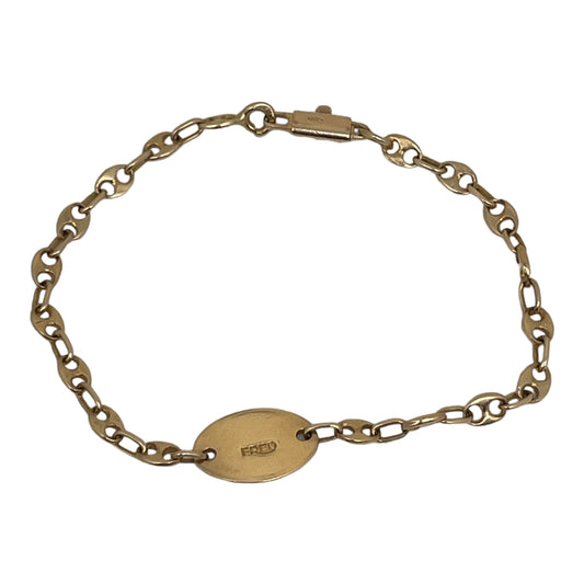 Bracelet Fred maille café or jaune