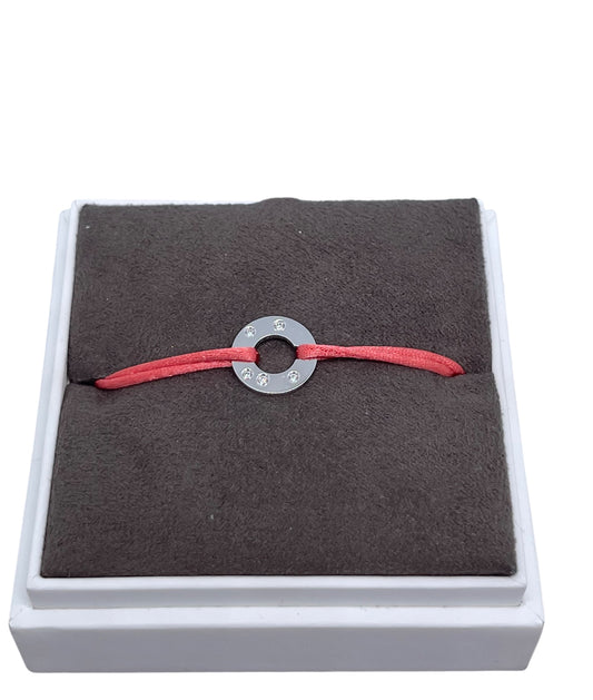 Bracelet Dinh Van Cible 5 Diamants & Or Blanc