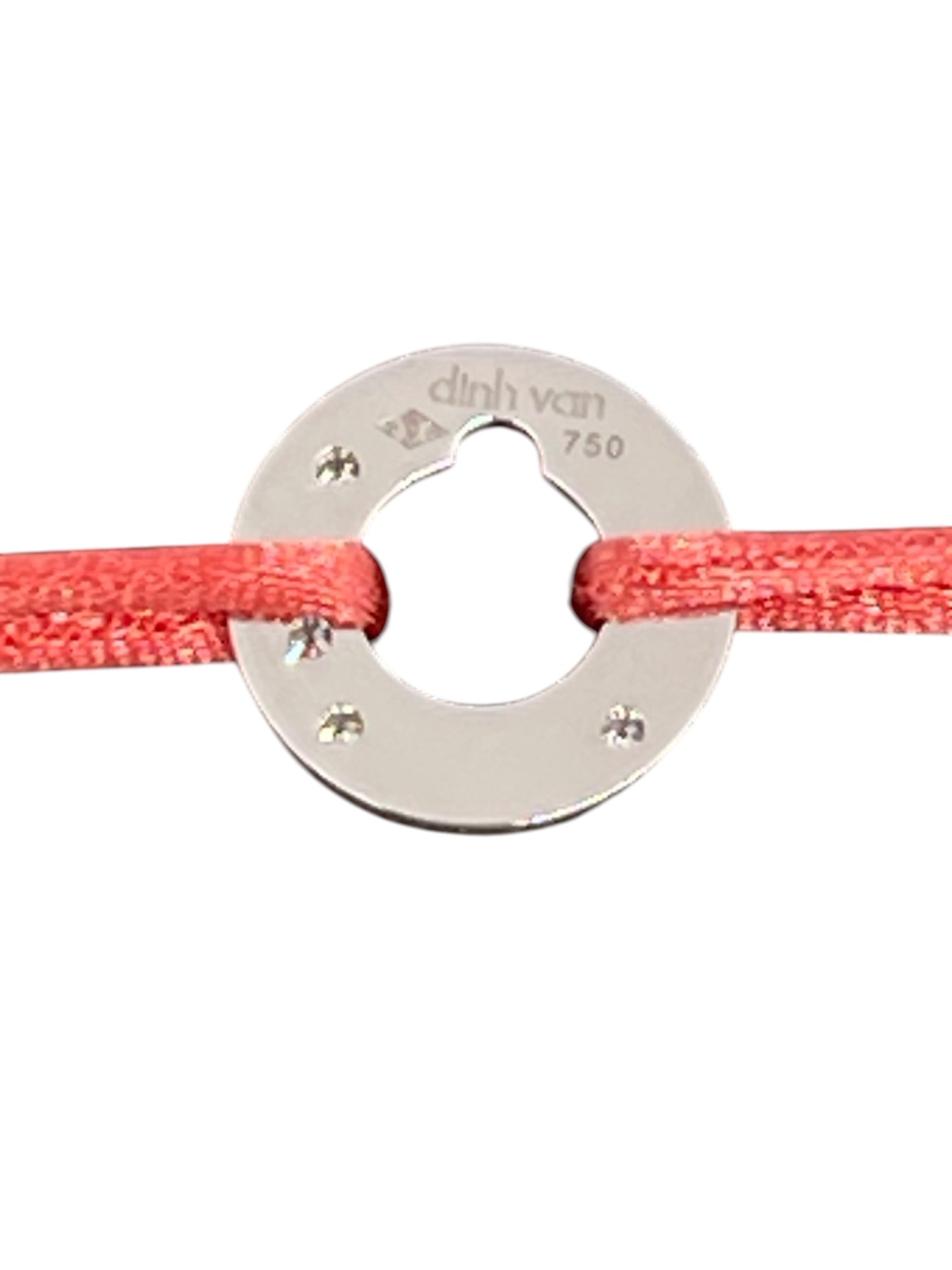 Bracelet Dinh Van Cible 5 Diamants & Or Blanc