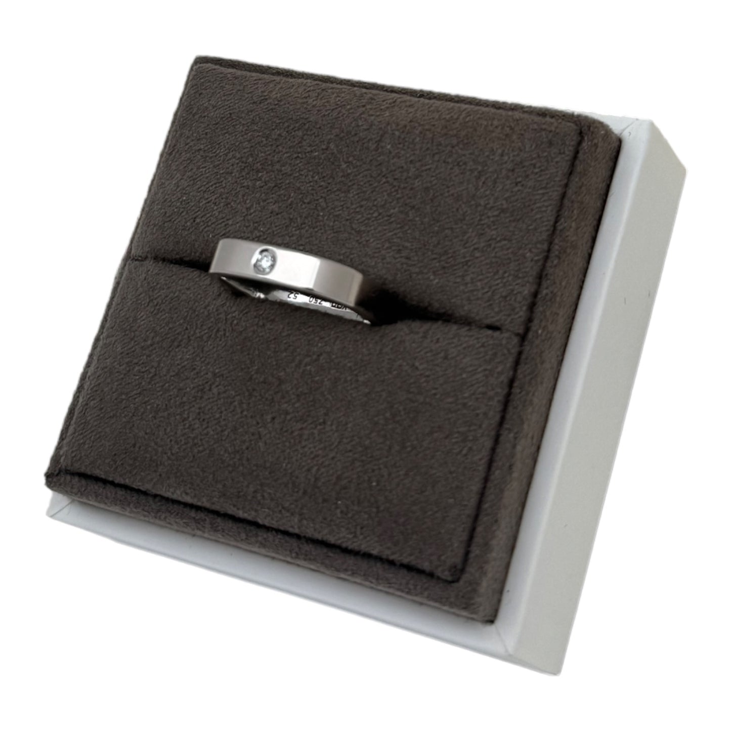 Bague Alliance Dinh Van Alliance Carré 4mm Diamant & Or Blanc