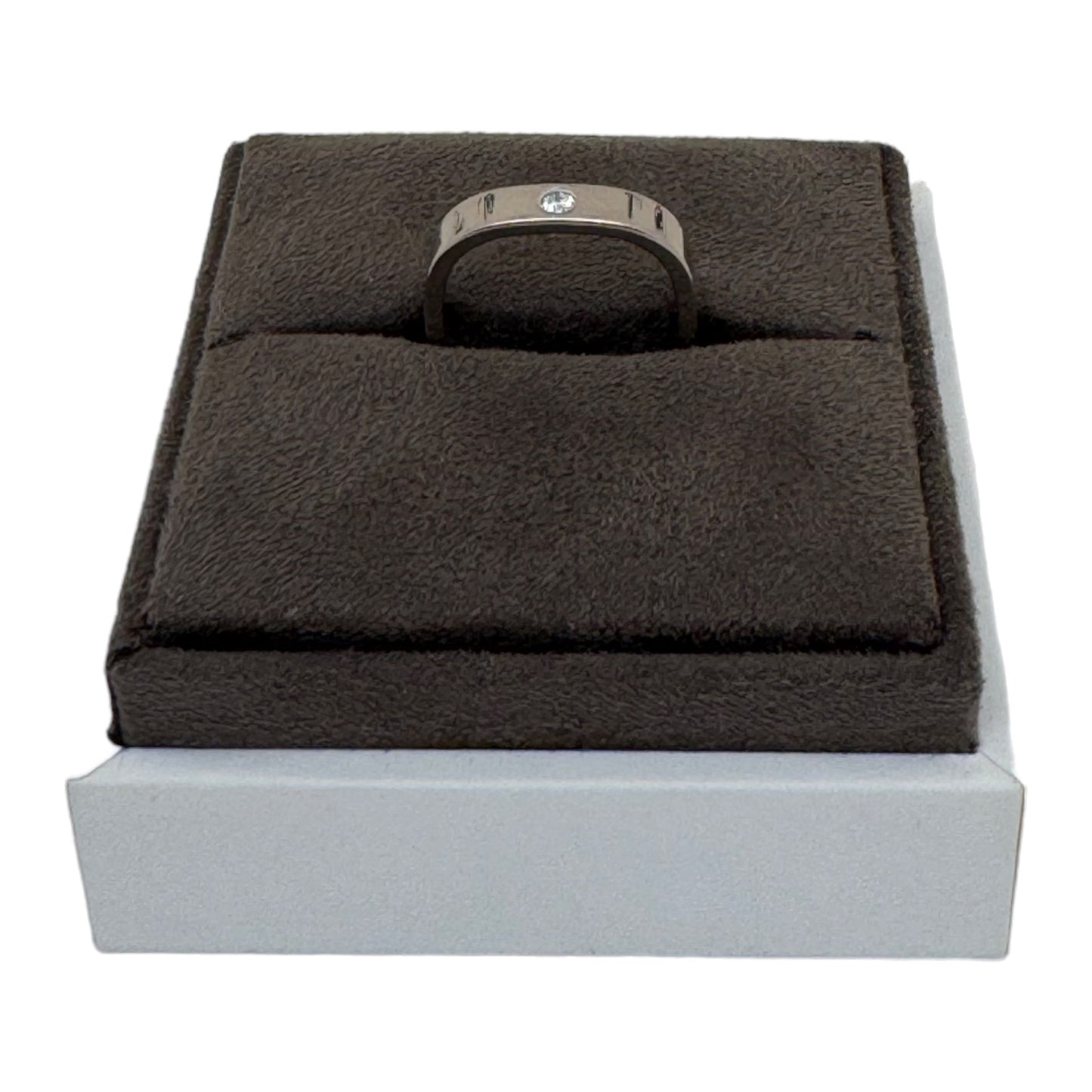 Bague Alliance Dinh Van Alliance Carré 4mm Diamant & Or Blanc