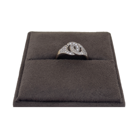 Bague Dinh Van Menottes R8 full pavé diamants or blanc