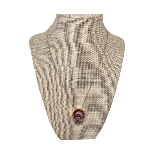Collier pendentif Dinh Van Osmose améthyste or jaune