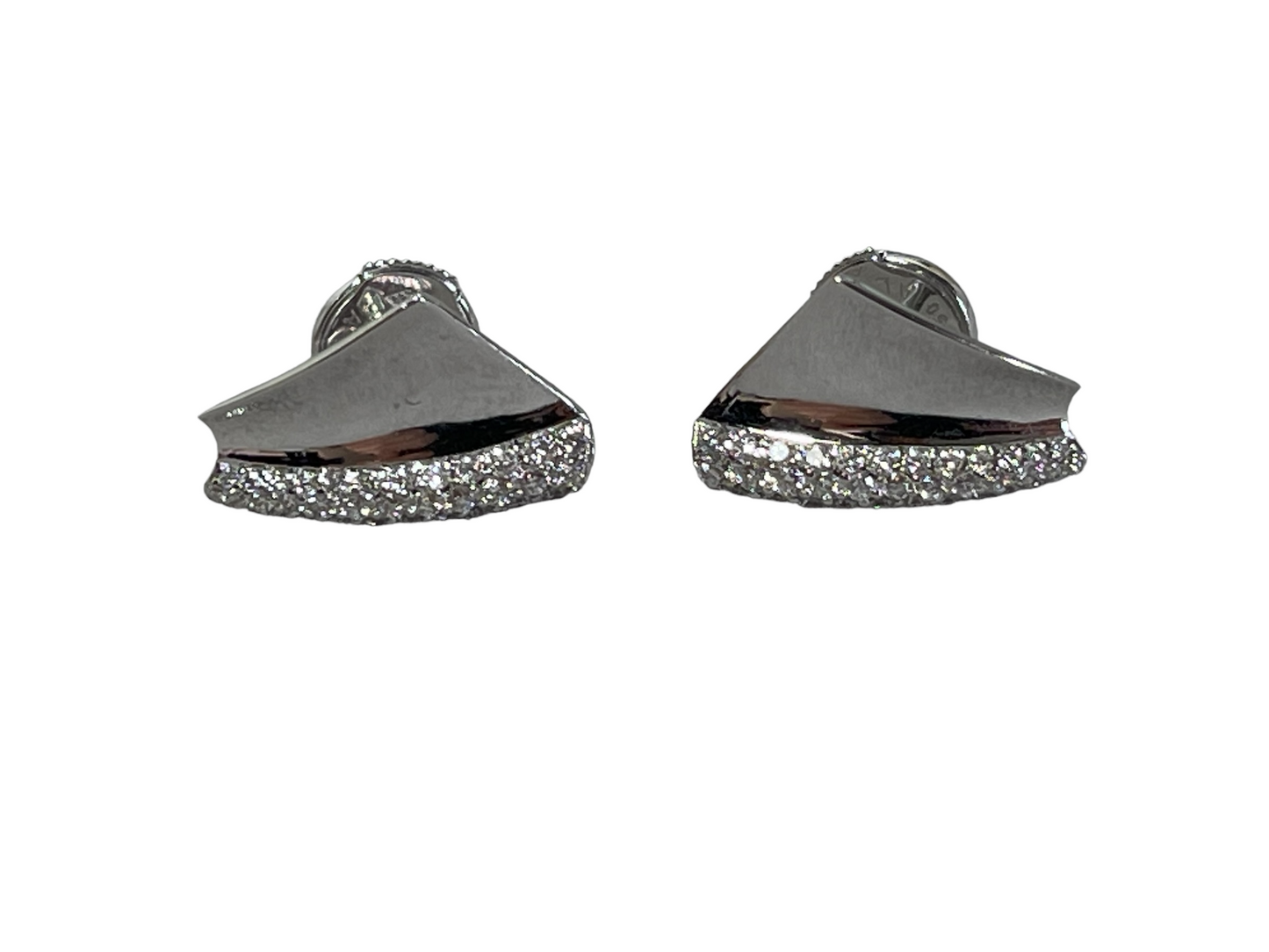 Boucles d'oreilles Voiles Diamants & Or Blanc