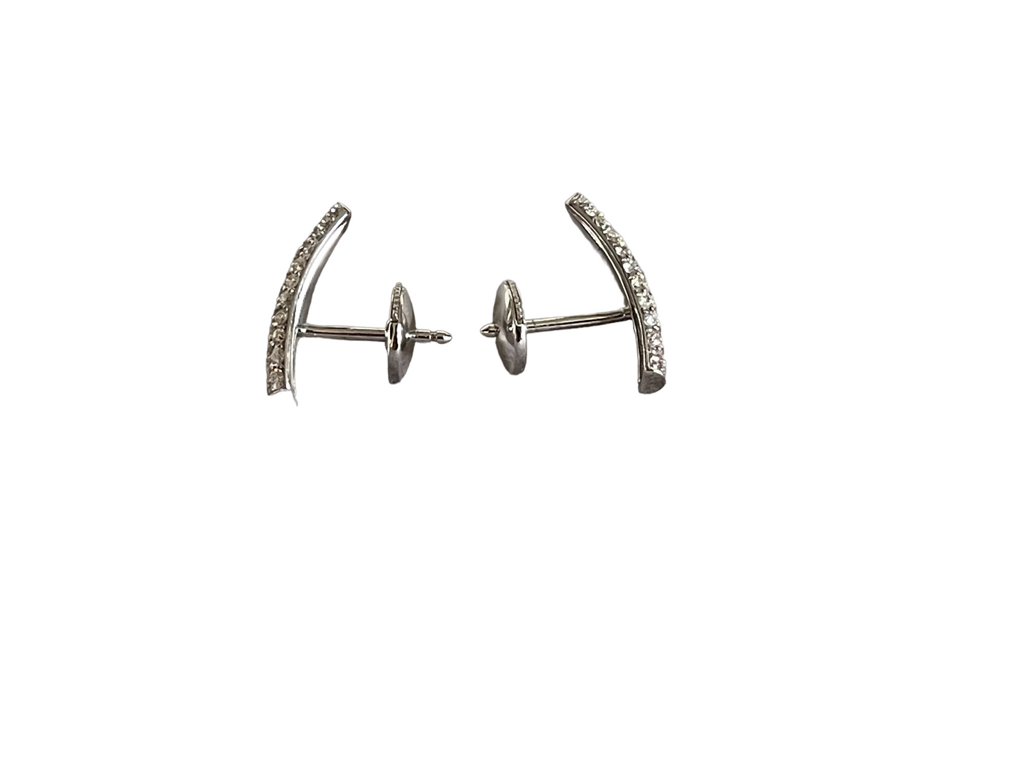 Boucles d'oreilles Voiles Diamants & Or Blanc