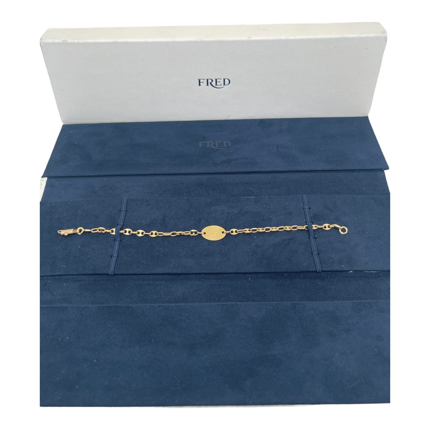 Bracelet Fred Maille Café Or Jaune