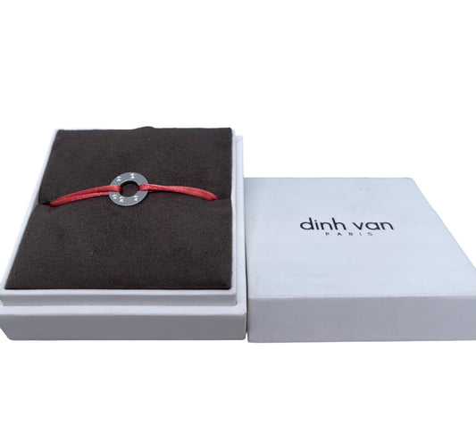 Bracelet Dinh Van Cible 5 Diamants & Or Blanc