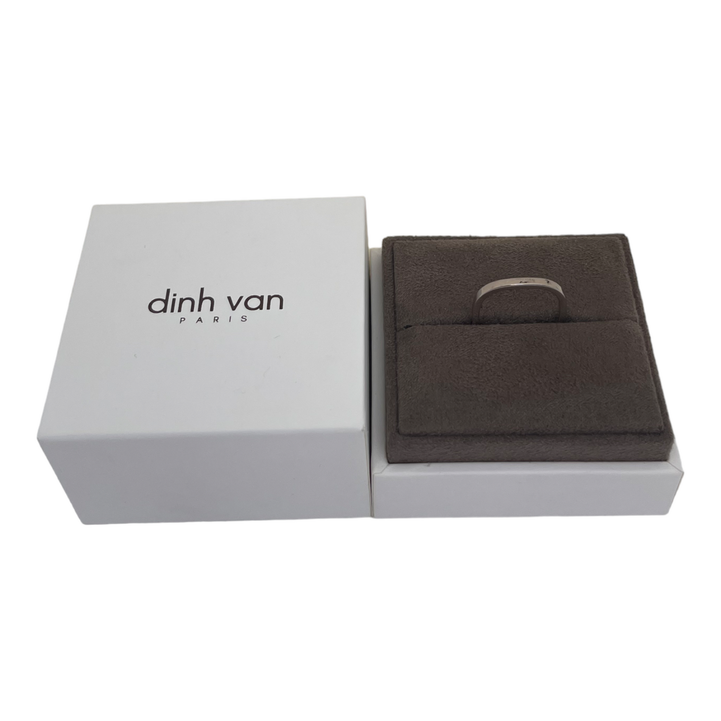 Bague Alliance Dinh Van Carré 2mm Or Blanc