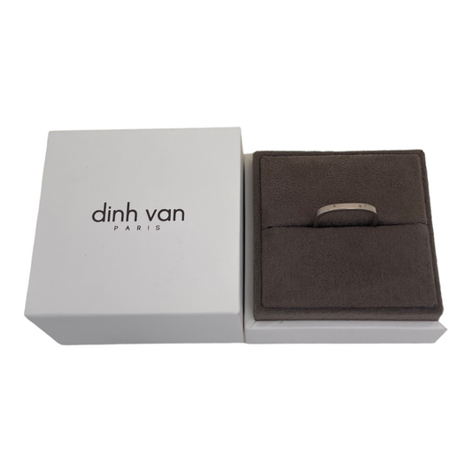 Bague Alliance Dinh Van Carré 2mm Or Blanc