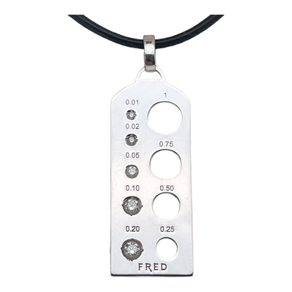 Pendentif / Collier Fred Calibre 5 Diamants & Or Blanc