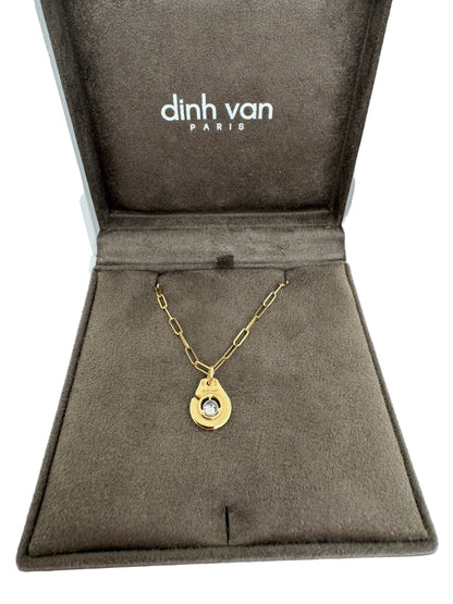 Chaîne & Pendentif Dinh Van Menotte R10 Diamant & Or Jaune