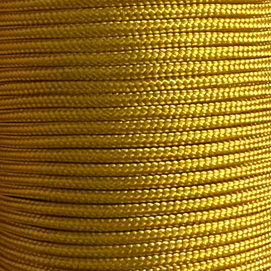Cordon polyester 1,8 mm Moutarde pour bracelet Dinh Van, Cartier