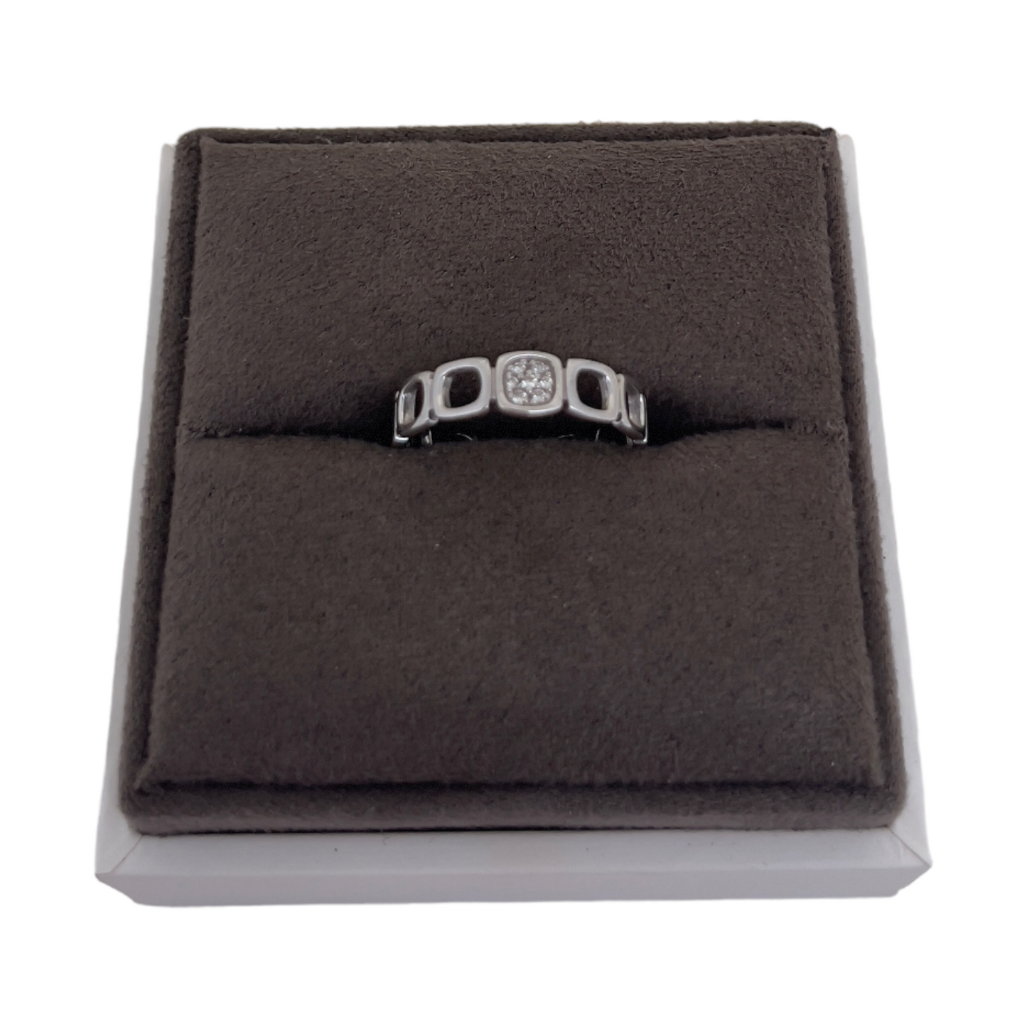 Bague Dinh Van Impression Domino Diamants & Or Blanc