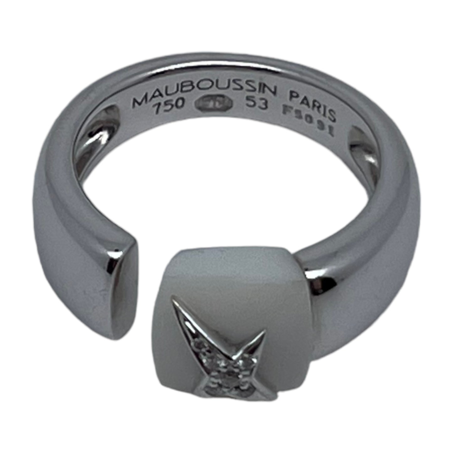 Bague Mauboussin Etoile Sublime Diamants, Céramique & Or Blanc