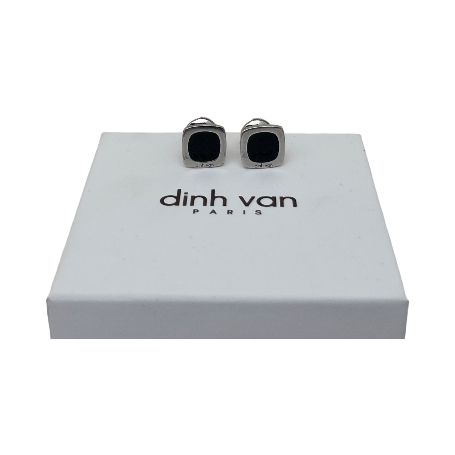 Boucles d'oreilles Dinh Van Onyx Or Blanc