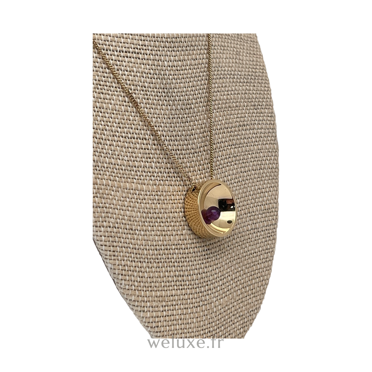 Collier pendentif Dinh Van Osmose améthyste or jaune