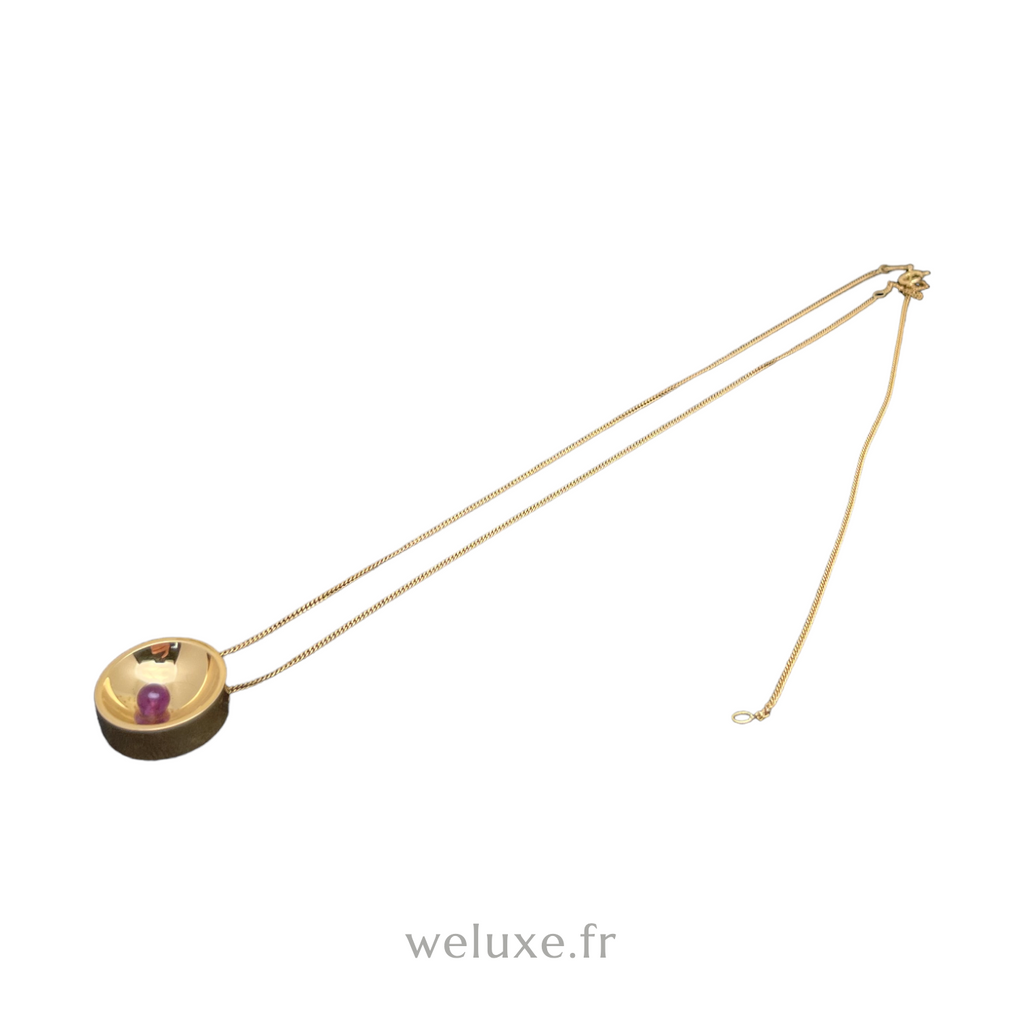 Collier pendentif Dinh Van Osmose améthyste or jaune