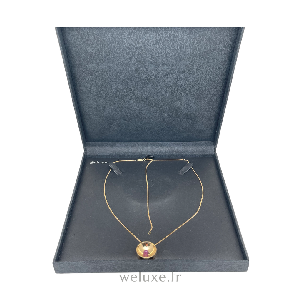 Collier pendentif Dinh Van Osmose améthyste or jaune