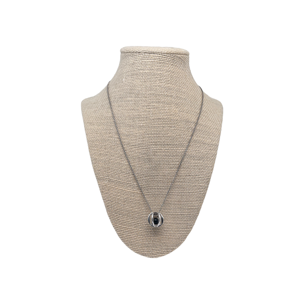 Chaîne et pendentif Dinh Van Sphère onyx et argent