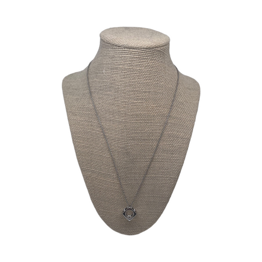 Chaîne et pendentif Dinh Van pavé argent