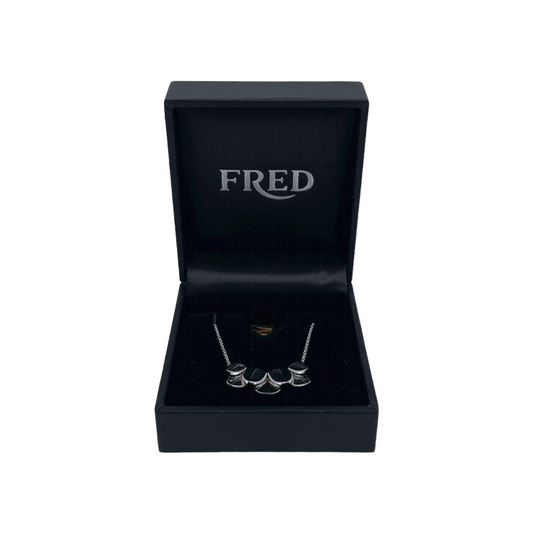 Collier Fred cœur or blanc