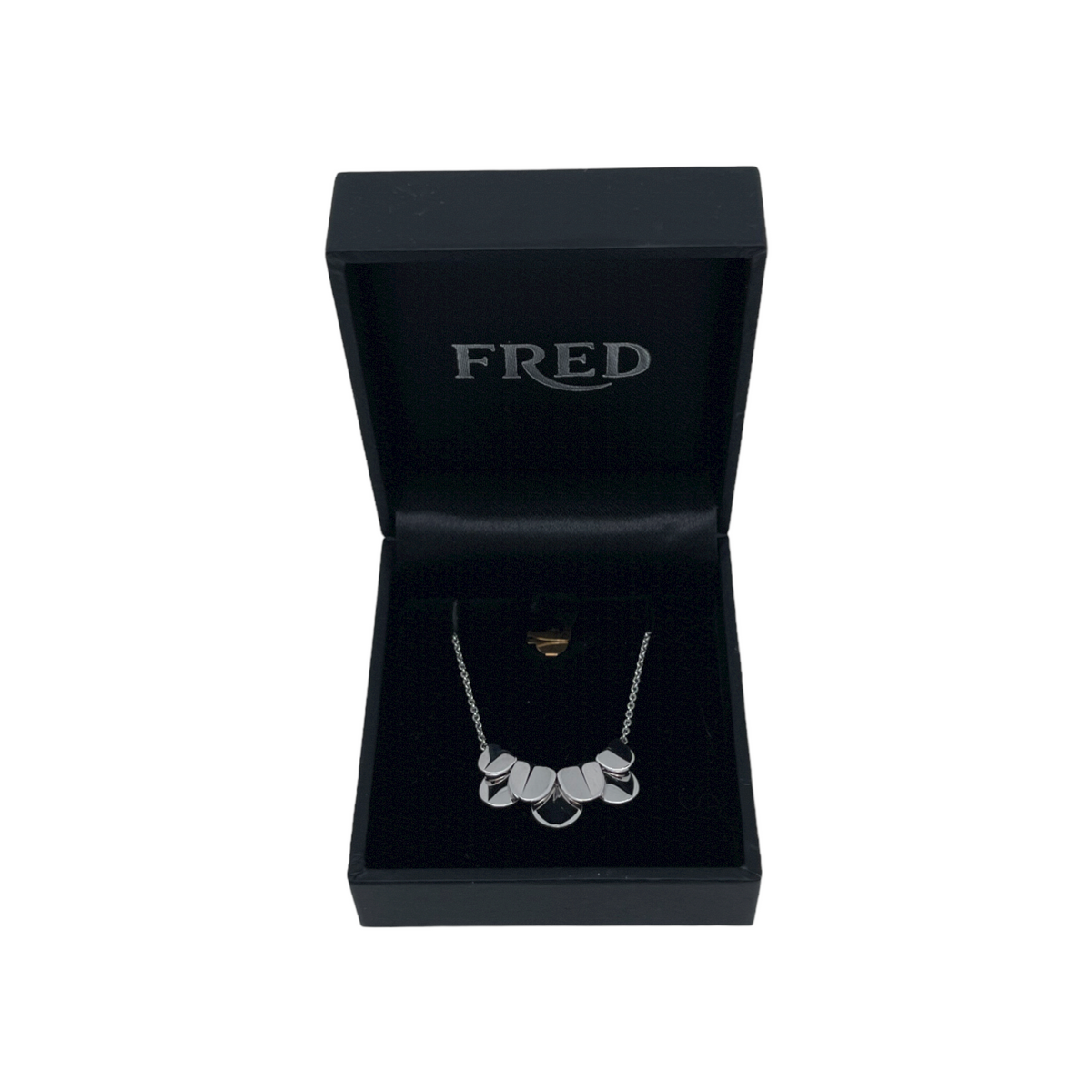 Collier Fred cœur or blanc