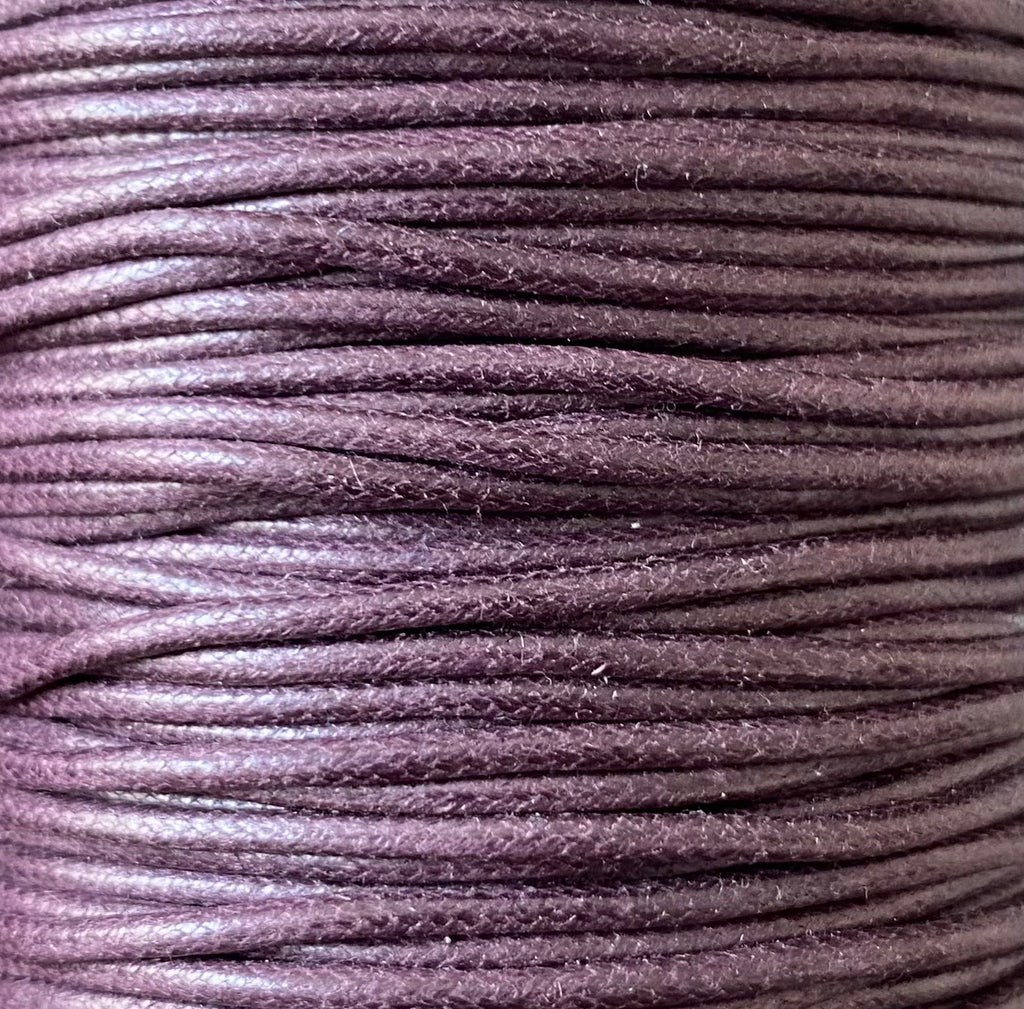 Cordon coton Marron Violet pour bracelet Dinh Van, Cartier
