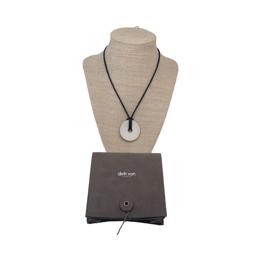 Pendentif Pi céramique blanche et or jaune