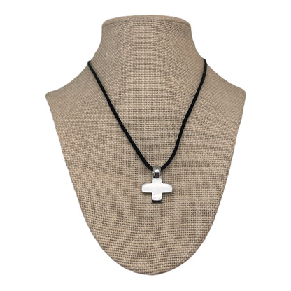 Pendentif Pomelato Croix Or Blanc