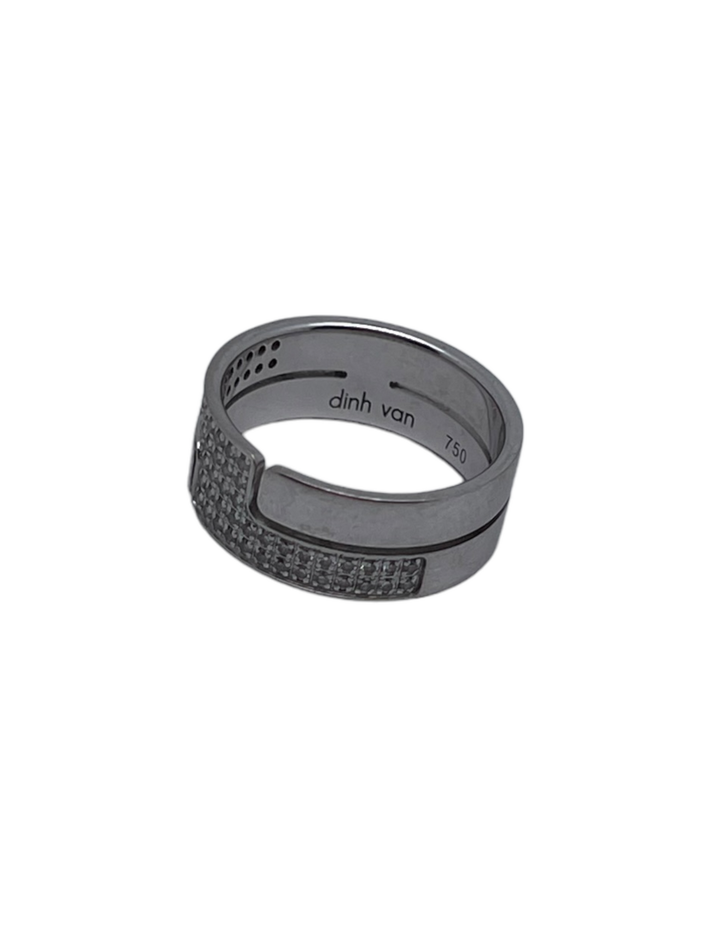 Bague Dinh Van Seventies Diamants & Or Blanc