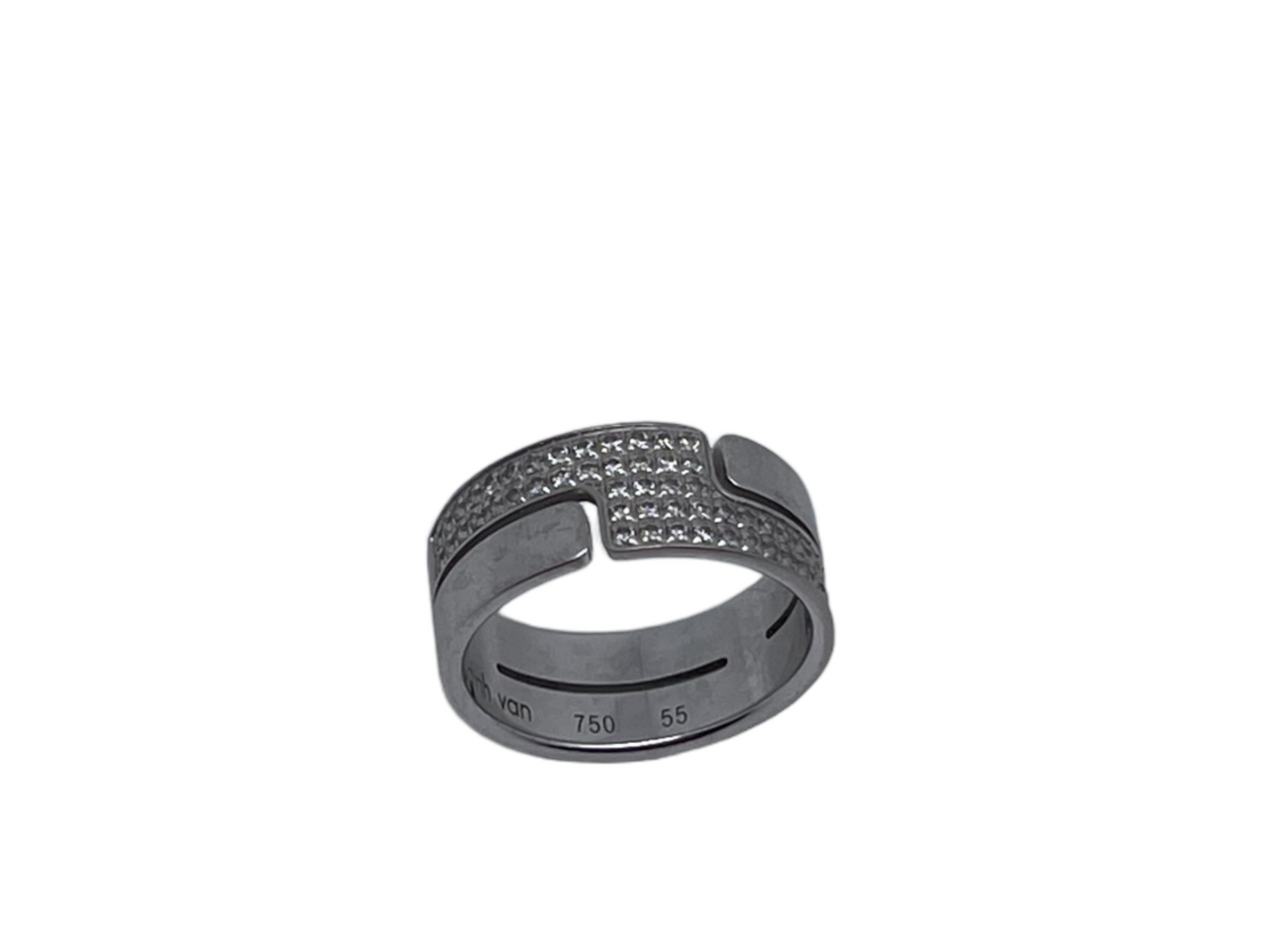Bague Dinh Van Seventies Diamants & Or Blanc
