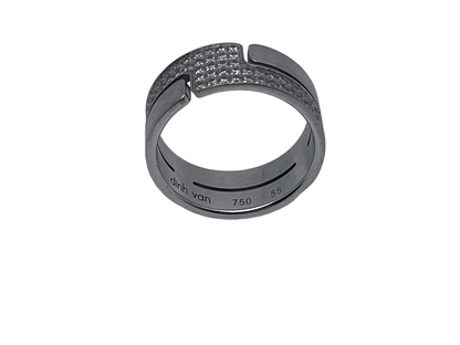 Bague Dinh Van Seventies Diamants & Or Blanc