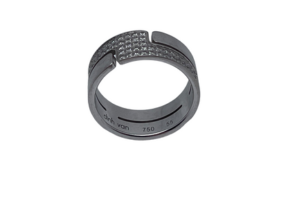 Bague Dinh Van Seventies Diamants & Or Blanc