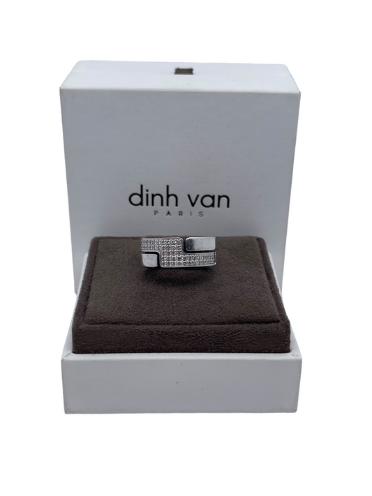 Bague Dinh Van Seventies Diamants & Or Blanc
